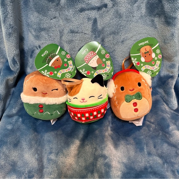 SQUISHMALLOWS bundle of 3 Winter Christmas Ornaments - Picture 1 of 5